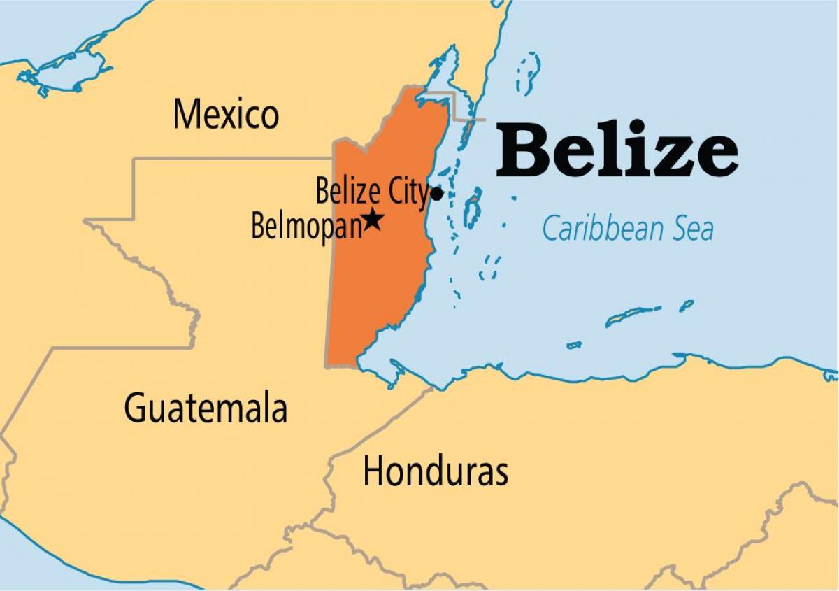 mapa de belmopan, Belice