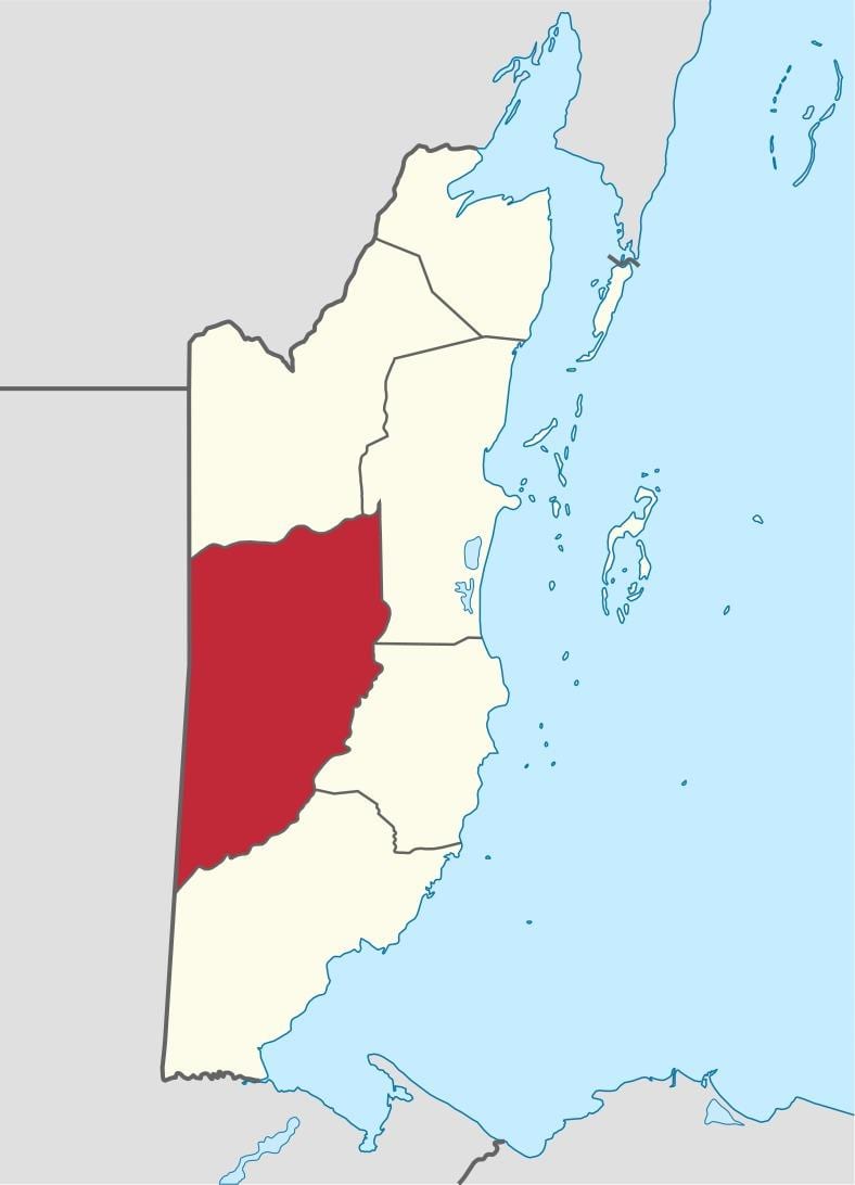 cayo distrito de Belice mapa