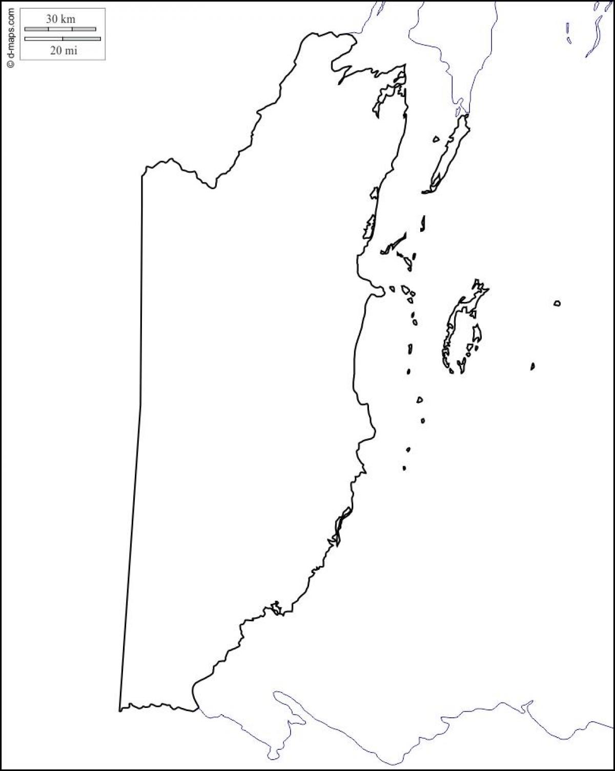 Mapa de Belice esquema
