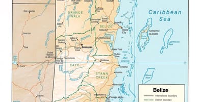 Mapa de Belice