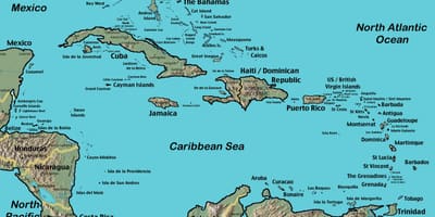 Mapa de Belice caribe