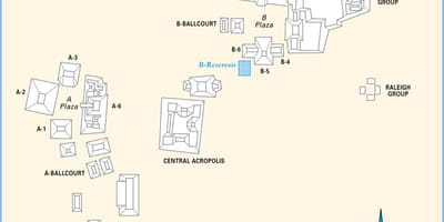 Caracol ruinas de Belice mapa