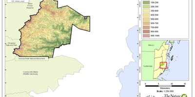 Mapa de sittee river Belice